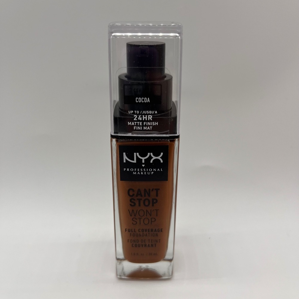NYX Foundation Can't Stop Won't Stop Full‎ Coverage Cocoa 1oz Womens